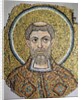 St. Ursicinus: Fragment of a mosaic from the Basilica Ursiana, the former cathedral of Ravenna by Italian School