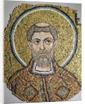 St. Ursicinus: Fragment of a mosaic from the Basilica Ursiana, the former cathedral of Ravenna by Italian School