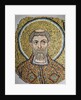 St. Ursicinus: Fragment of a mosaic from the Basilica Ursiana, the former cathedral of Ravenna by Italian School