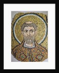 St. Ursicinus: Fragment of a mosaic from the Basilica Ursiana, the former cathedral of Ravenna by Italian School