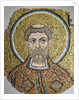 St. Ursicinus: Fragment of a mosaic from the Basilica Ursiana, the former cathedral of Ravenna by Italian School