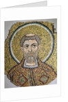St. Ursicinus: Fragment of a mosaic from the Basilica Ursiana, the former cathedral of Ravenna by Italian School