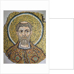 St. Ursicinus: Fragment of a mosaic from the Basilica Ursiana, the former cathedral of Ravenna by Italian School