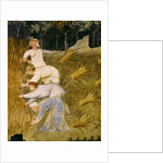 Harvesting wheat, detail by Italian School