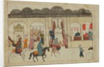 Ms. cicogna 1971, miniature from the 'Memorie Turchesche' depicting the covered market in Istanbul by Venetian School