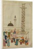 Ms. cicogna 1971, miniature from the 'Memorie Turchesche' depicting an open-air market in a piazza in Constantinople by Venetian School