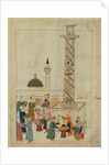 Ms. cicogna 1971, miniature from the 'Memorie Turchesche' depicting an open-air market in a piazza in Constantinople by Venetian School