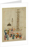 Ms. cicogna 1971, miniature from the 'Memorie Turchesche' depicting an open-air market in a piazza in Constantinople by Venetian School