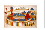 Ms. cicogna 1971, miniature from the 'Memorie Turchesche' depicting a Turkish camp with look-out tower by Venetian School