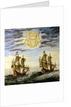 The sun and the stars guiding the sailors on their way by Joan Blaeu