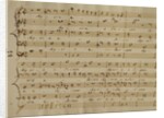 Score of the Kyrie Eleison from the 'Messa a quattro voci', 18th century copy by Giovanni Pierluigi da (after) Palestrina