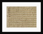 Score of the Kyrie Eleison from the 'Messa a quattro voci', 18th century copy by Giovanni Pierluigi da (after) Palestrina