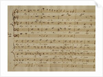 Score of the Kyrie Eleison from the 'Messa a quattro voci', 18th century copy by Giovanni Pierluigi da (after) Palestrina