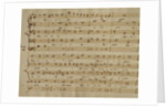 Score of the Kyrie Eleison from the 'Messa a quattro voci', 18th century copy by Giovanni Pierluigi da (after) Palestrina