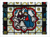 Stained glass window, detail of a Nativity scene, 14th century by Anonymous