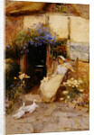 At the Cottage Door, 1913 by Thomas Mackay
