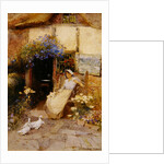 At the Cottage Door, 1913 by Thomas Mackay