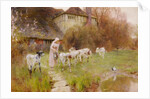 Feeding the Calves by Robert Gustav Meyerheim