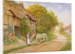 Outside the Village Inn by Arthur Claude Strachan
