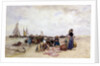 Fish Sale on the Beach by Bernardus Johannes Blommers or Bloomers