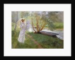 A walk by the river, 1890 by Pierre Andre Brouillet