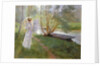 A walk by the river, 1890 by Pierre Andre Brouillet