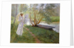 A walk by the river, 1890 by Pierre Andre Brouillet