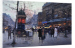 Paris street scene by Eugene Galien-Laloue