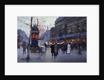 Paris street scene by Eugene Galien-Laloue