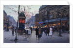 Paris street scene by Eugene Galien-Laloue