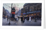 Paris street scene by Eugene Galien-Laloue