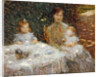 The artist's family in the garden by Ernest-Joseph Laurent