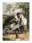 The Wheelbarrow by Myles Birket Foster