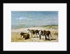 Donkeys on the Beach by Johannes Hubertus Leonardus de Haas
