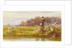 Picking Primroses, 1896 by Thomas James Lloyd