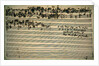 Last page of The Art of Fugue, 1740s by Johann Sebastian Bach
