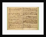 Pages from Score of the 'St. Matthew Passion', 1727 by Johann Sebastian Bach