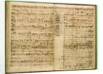 Pages from Score of the 'St Matthew Passion', 1740s by Johann Sebastian Bach