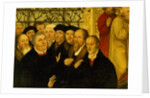 Epitaph of Meienburg's Mayor showing the reformers' group with Martin Luther by Lucas the Younger (after) Cranach