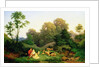 Shepherd and Shepherdess in a German landscape, 1844 by Ludwig Adrian Richter