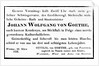 Johann Wolfgang von Goethe's Death Notice, 1832 by Johann Wolfgang von Goethe