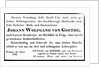 Johann Wolfgang von Goethe's Death Notice, 1832 by Johann Wolfgang von Goethe