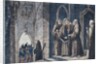 The Monks covering the King with a drape in the Camenz Convent by School German