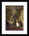 Dinner table at Sanssouci, 1850 by Adolph Friedrich Erdmann von Menzel