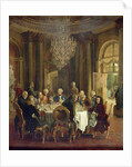 Dinner table at Sanssouci, 1850 by Adolph Friedrich Erdmann von Menzel