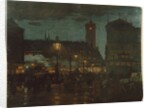 Alexander Square, Berlin, at night, 1895 by Karl Langhammer