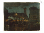 Alexander Square, Berlin, at night, 1895 by Karl Langhammer
