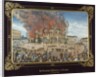 Fire at the Royal Theatre in Dresden on 21st September 1869 by German School