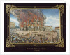 Fire at the Royal Theatre in Dresden on 21st September 1869 by German School