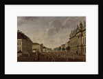 View of the armory and Unter den Linden Street, 1786 by Carl Traugott Fechhelm